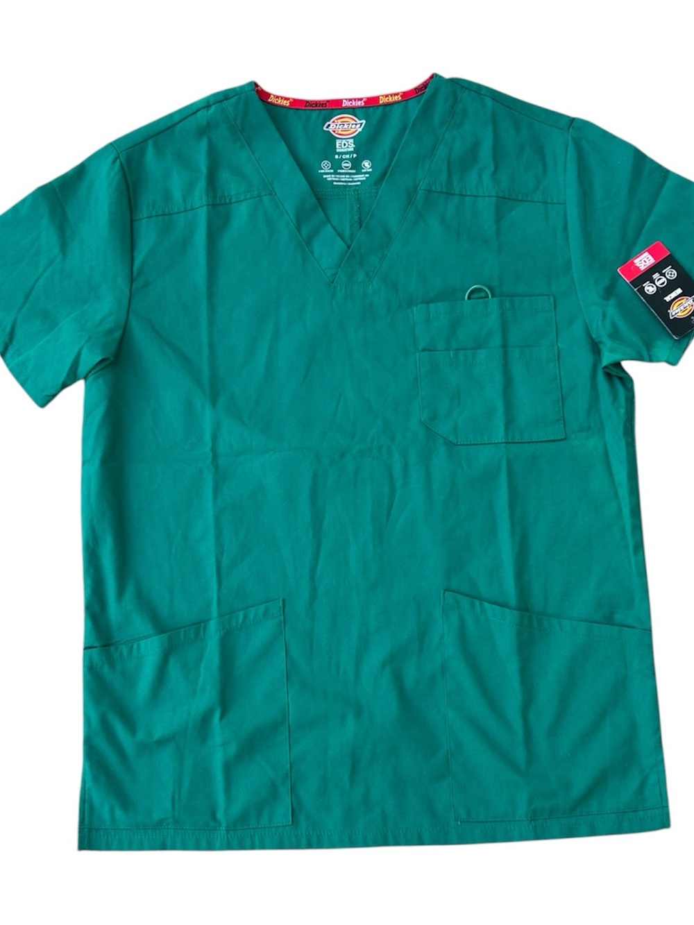 Dickies Teal Green V-Neck Scrub Top